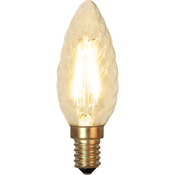 LED-kierrekynttilälamppu Star Trading Soft Glow 353-02-2, Ø35x98mm, E14, kirkas, 1.5W, 2100K, 120lm