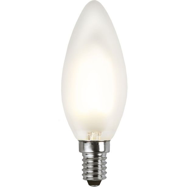 LED-kynttilälamppu Star Trading 350-11-1, Ø35x98mm, E14, huurrettu, 1.5W, 2700K, 150lm