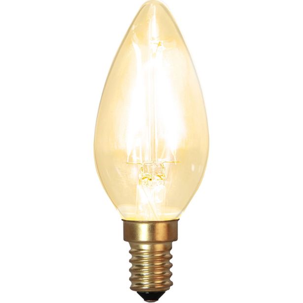 LED-kynttilälamppu Star Trading Soft Glow 353-01-1, Ø35x95mm, E14, kirkas, 1.5W, 2100K, 120lm