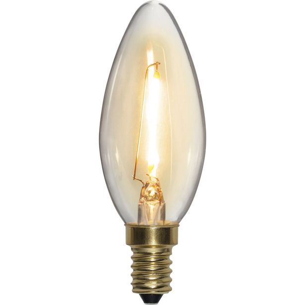 LED-kynttilälamppu Star Trading Soft Glow 353-03-1, Ø35x98mm, E14, kirkas, 0.8W, 2100K, 70lm