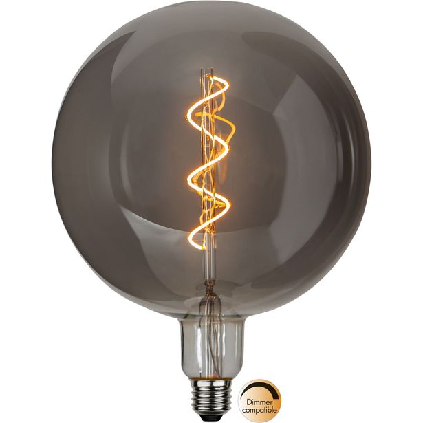 LED-lamppu Star Trading 355-05-1 Industrial Vintage, Ø200x262mm, E27, savunharmaa, 2.6W, 2200K, 55lm
