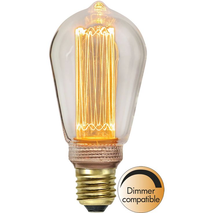 LED-lamppu Star Trading New Generation Classic 349-71-1, Ø64x145mm, E27, kirkas, 2.5W, 1800K, 90lm