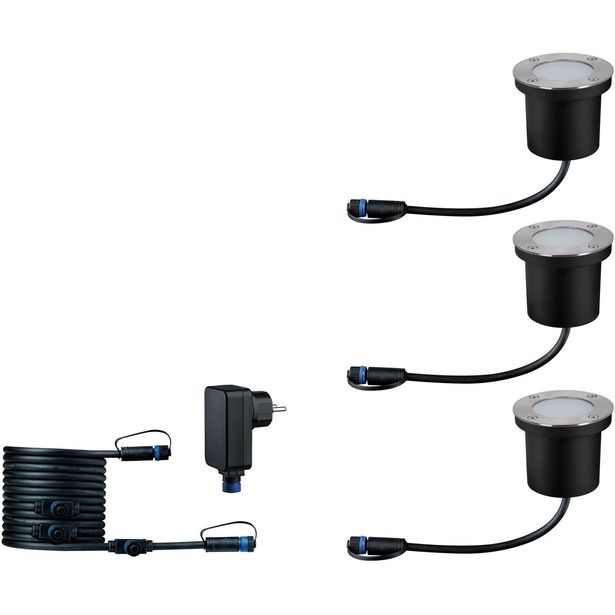 LED-Maavalaisin aloitussetti Paulmann Plug & Shine upotettava RGBW