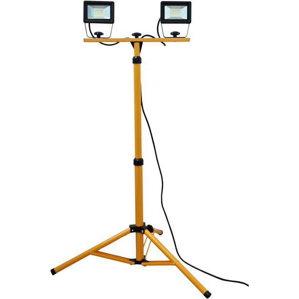 Työvalaisin LED Max Slim LED, 2x30W, 2x2400lm, IP44, tripod-jalusta