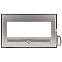 Leivinuunin luukku 410x230/180 mm teräs satiinikromi