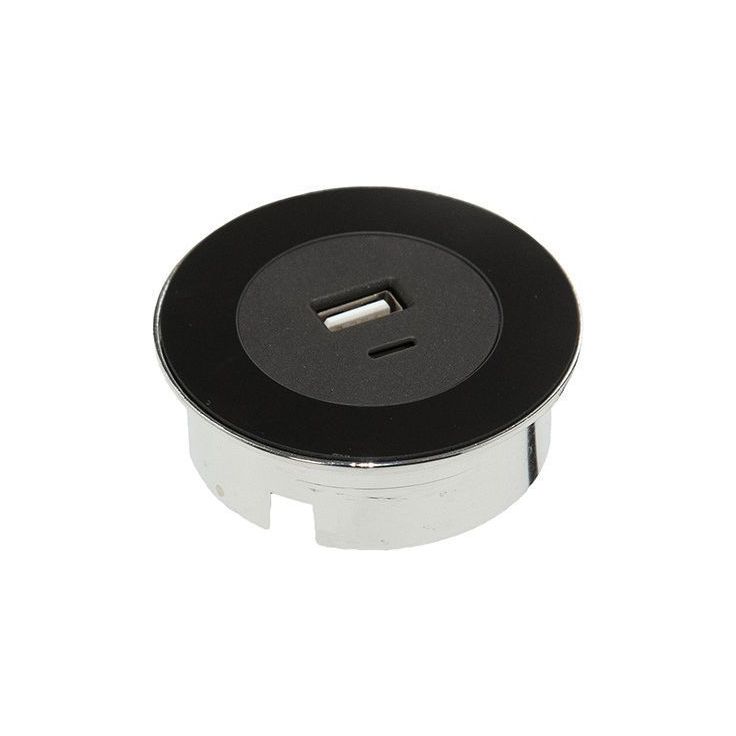 USB-pistorasia Limente DOT, rst/valkoinen/musta
