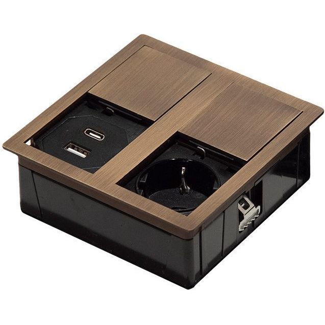 Pistorasia Limente DESK-2 USB, pronssi