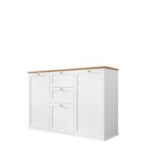 Lipasto GACORIS, 2 ovea, 3 laatikkoa, valkoinen/beige (7087)