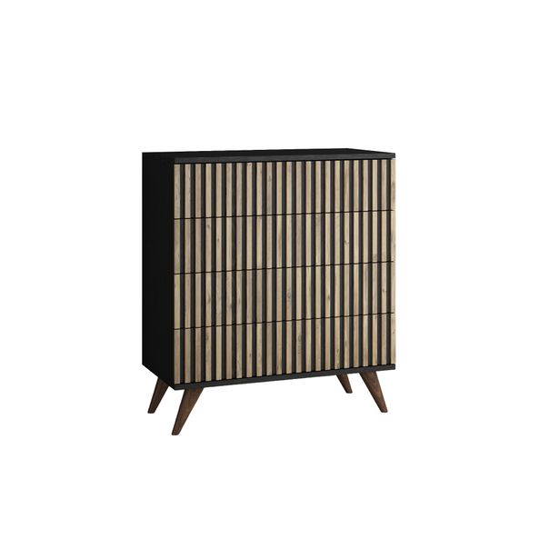 Lipasto Linento Furniture FRN-9010, musta/atlassetri