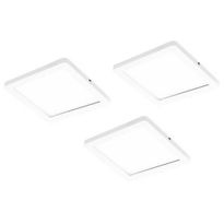 LED-kalustevalaisin Limente Flat 12 LUX, 3 kpl + virtalähde, valkoinen/musta