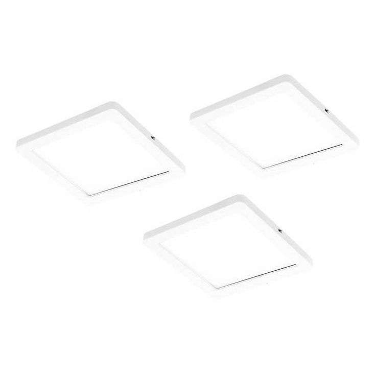 LED-kalustevalaisin Limente Flat 12 LUX 3 kpl + virtalähde valkoinen/musta