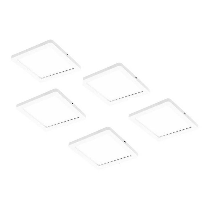 LED-kalustevalaisin Limente Flat 12 LUX 5 kpl + virtalähde valkoinen/musta