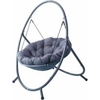 Riipputuoli Lykke Comfort, sis. pehmustettu tyyny ja ripustusketju, Antrasiitti