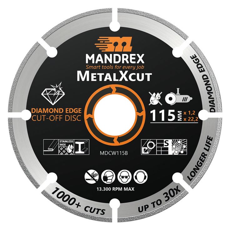 Timanttilaikka Mandrex MetalXcut 125mm, metallille