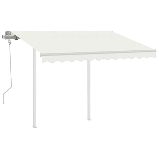 Manuaalisesti kelattava markiisi tolpilla 3x2,5 m kerma (69897)