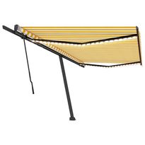 Manuaalisesti sisäänkelattava markiisi LED 500x350cm keltavalk. (69863)