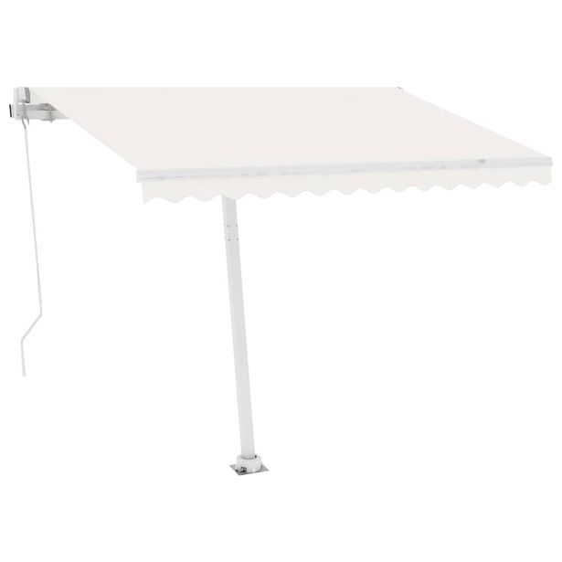 Markiisi Vapaasti seisova sisäänkelattava 300x250 cm kerma (69497)