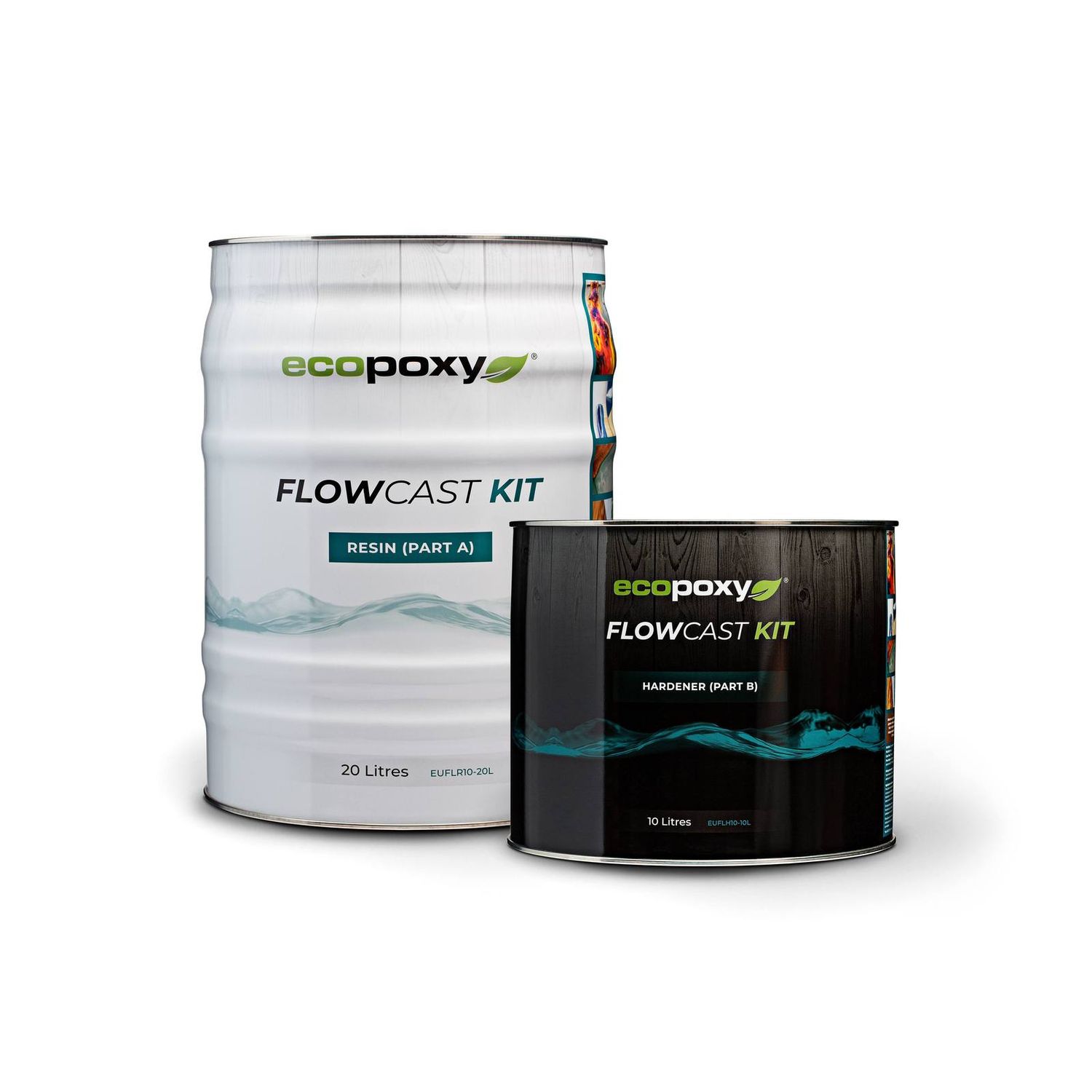 Epoksivalusarja EcoPoxy FlowCast 60L, lasikirkas