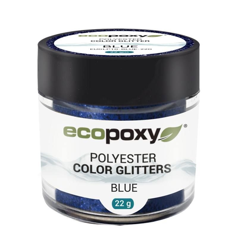 Väriglitteri EcoPoxy Polyester Color Glitter 22g, sininen