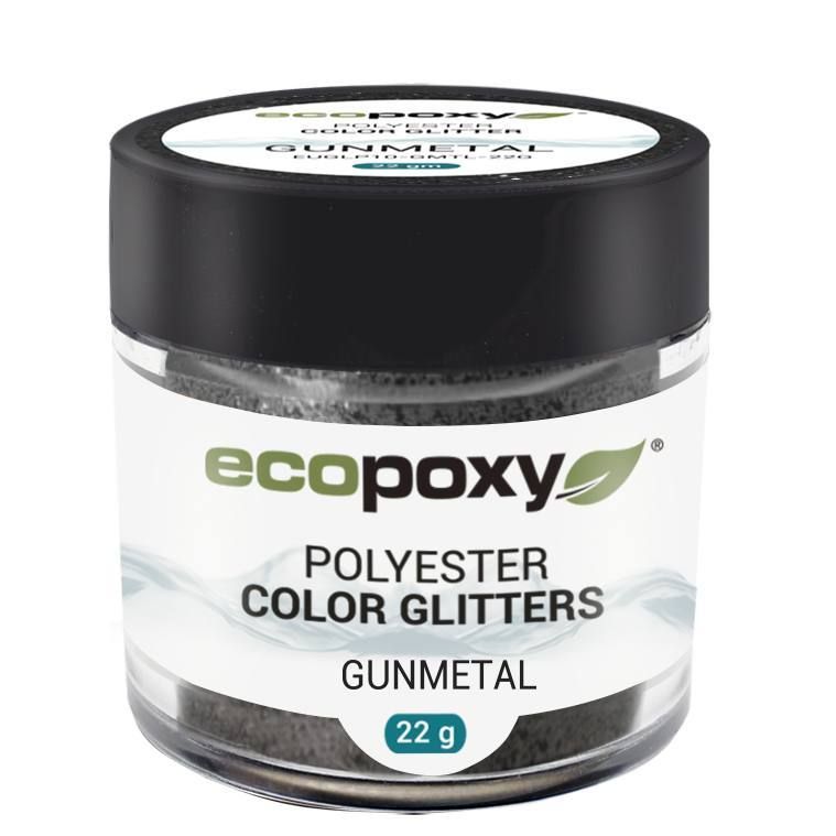 Väriglitteri EcoPoxy Polyester Color Glitter 22g, asemetalli