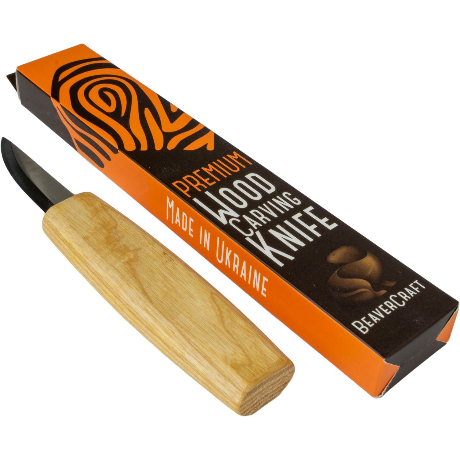 Vuolupuukko BeaverCraft 60mm, tammikahvalla