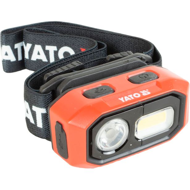 Otsalamppu Yato 480 LM, IP54, 3.7V, 1400mAh akulla