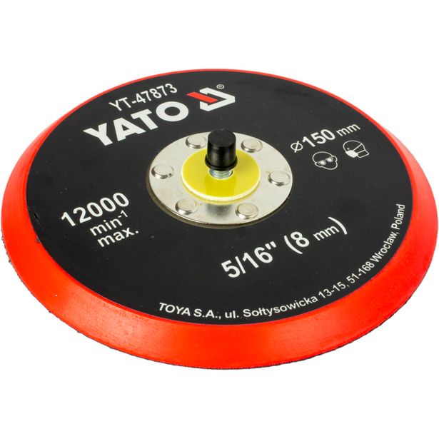 Aluslaikka tarralla Yato Ø150mm, M5/16 kannalla