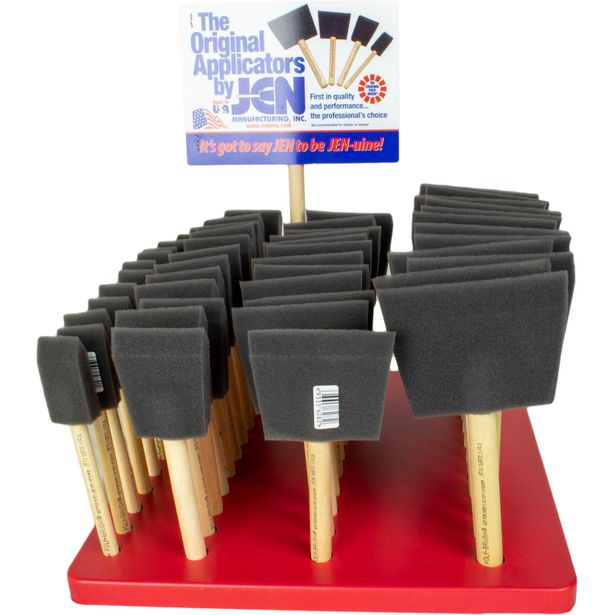 Sivellinsetti Jen Poly-Brush, 12x25/50/75/100mm, 48 sivellintä + teline