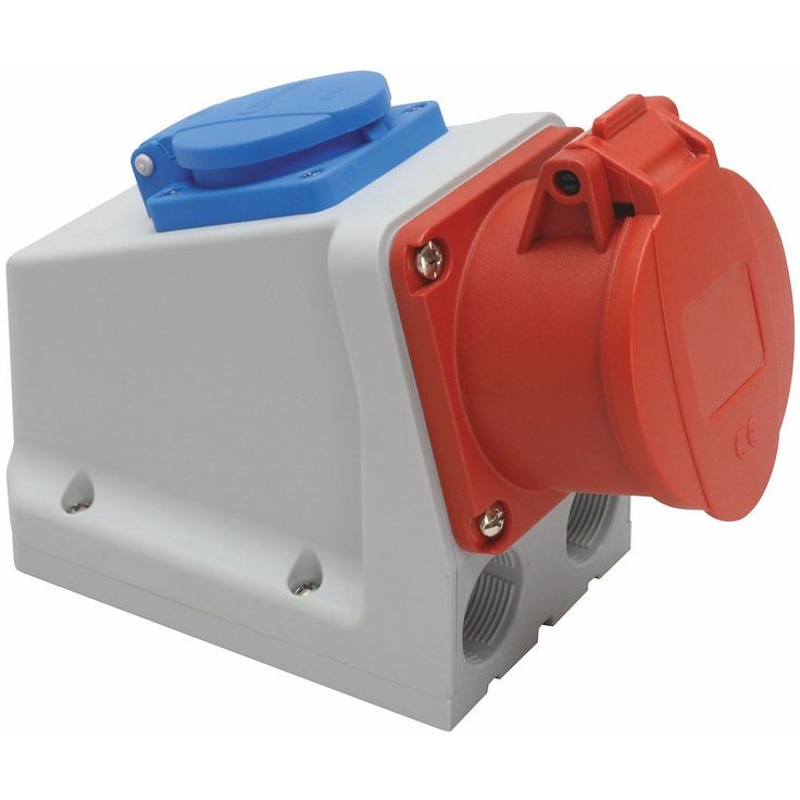 Seinäpistorasia Malmbergs, 16A, 3+N+PE, 6H, 400V, IP44, Schuko