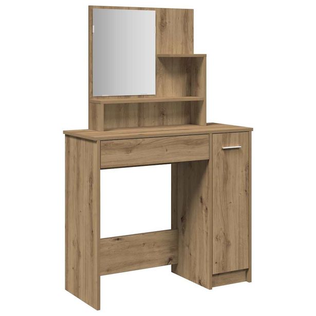 Meikkipöytä Artisan Oak 86,5x35x136 cm (57010)