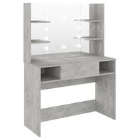 Meikkipöytä LED-valoilla, 100x40x135 cm, MDF, eri värejä (06101)