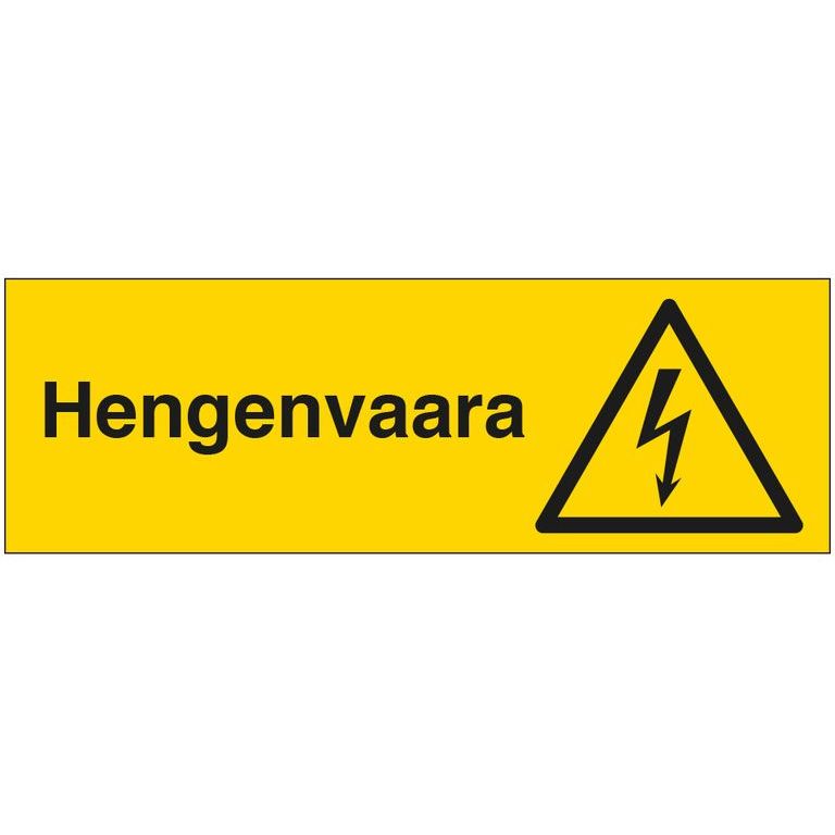 Merkintäkilpi "Hengenvaara", 30x10cm