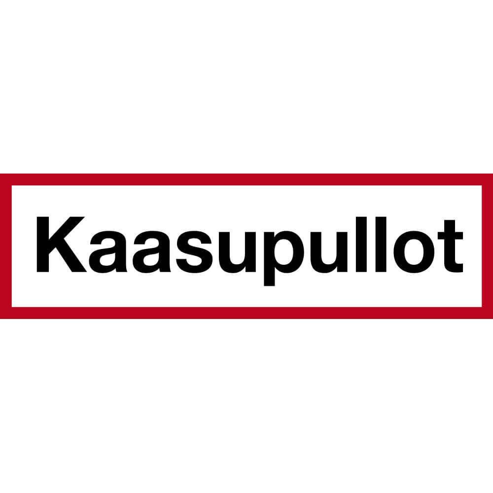 Merkintäkilpi "Kaasupullot", 20x5cm