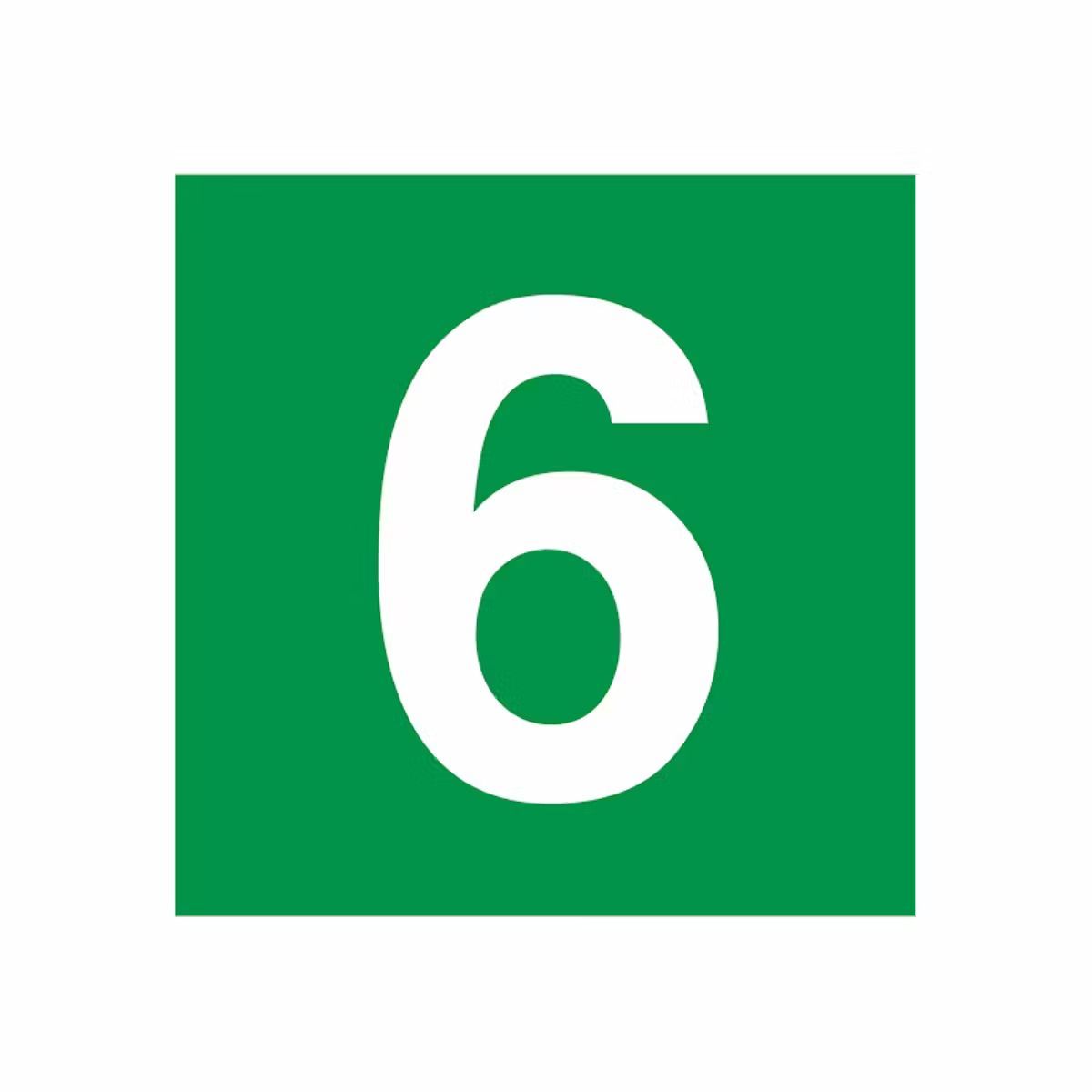 Jälkivalaiseva kerrosnumero, 20x20cm, 6