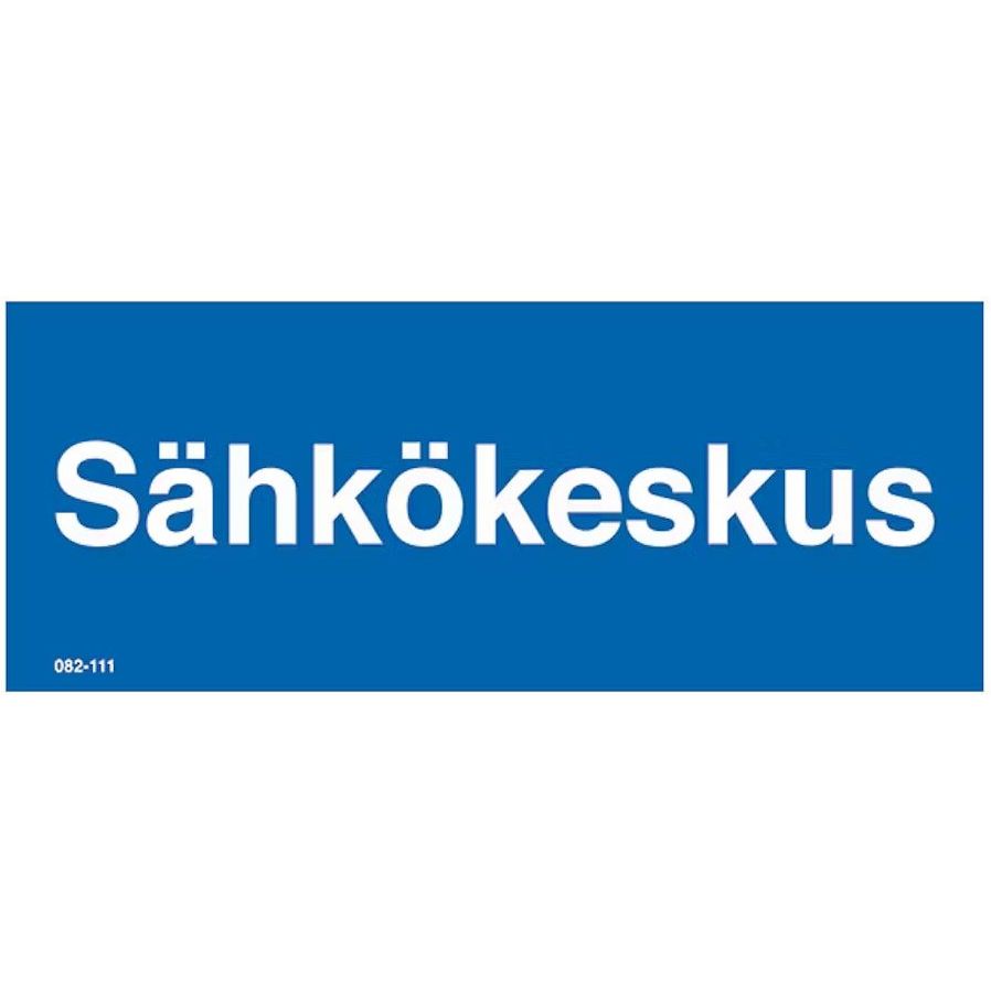 Merkintäkilpi "Sähkökeskus", 30x12cm