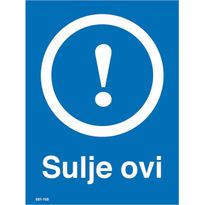 Merkintäkilpi &quot;Sulje ovi&quot;, 15x20cm
