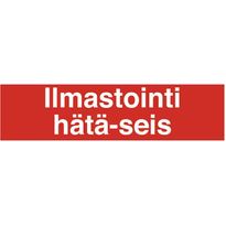 Merkintätarra &quot;Ilmastointi Hätä-seis&quot;, 20x5cm