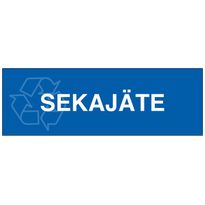 Jäteastian merkintätarra &quot;Sekajäte&quot;