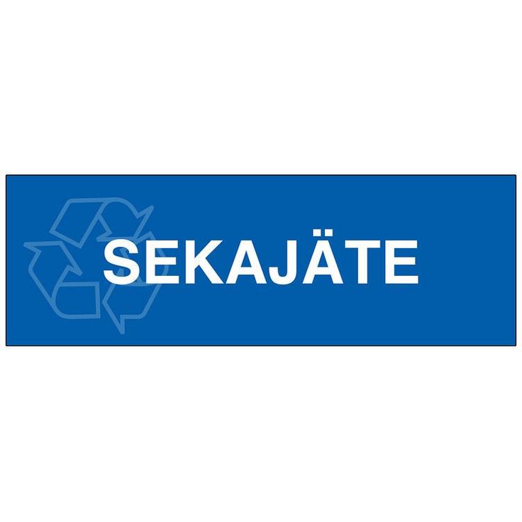 Jäteastian merkintätarra 