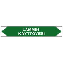 Merkintätarra/putkistotarra &quot;Lämminkäytövesi&quot;, 16x2.5cm, 5kpl