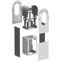 Metallisarja kahden Schneider Electric EVlink Pro AC -latausaseman asennukseen