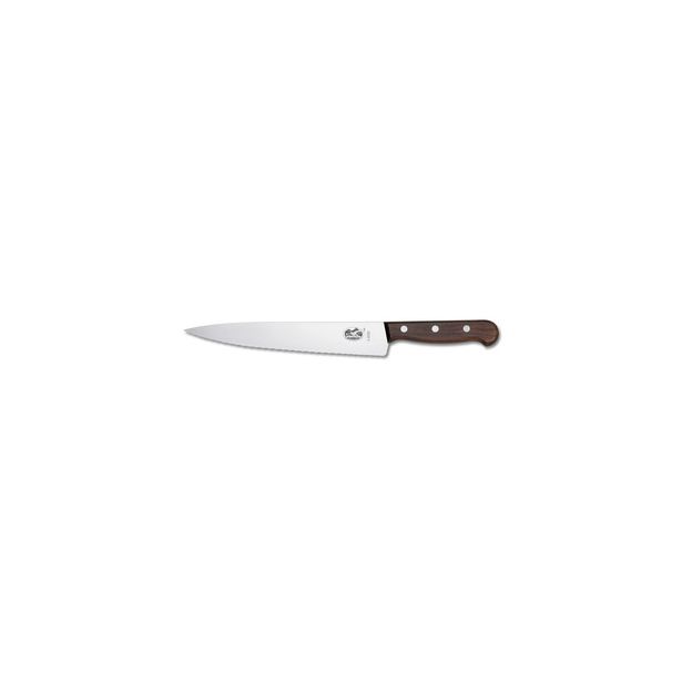 Kokkiveitsi, sahalaita, terä 22cm, puukahva