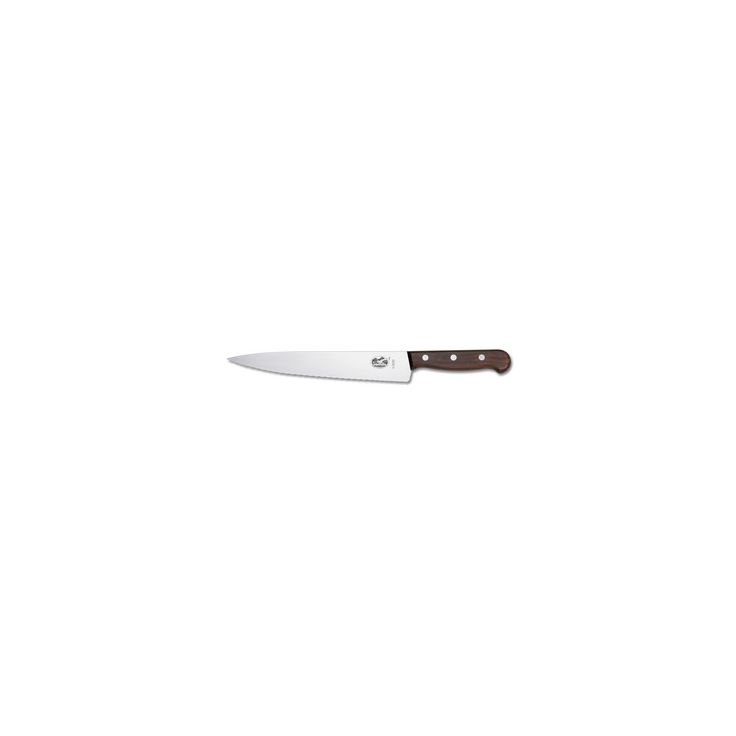 Kokkiveitsi, sahalaita, terä 22cm, puukahva
