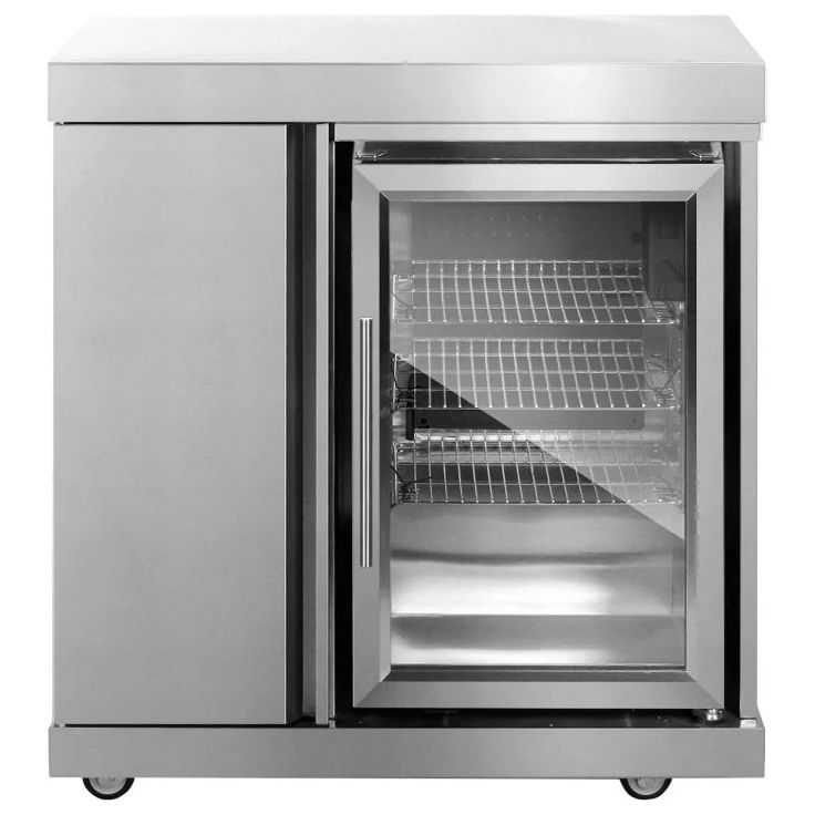 Kesäkeittiön moduuli jääkaapilla ja säilytyskaapilla Myoutdoorkitchen Classic l,ine Stainless, rst 63 l,