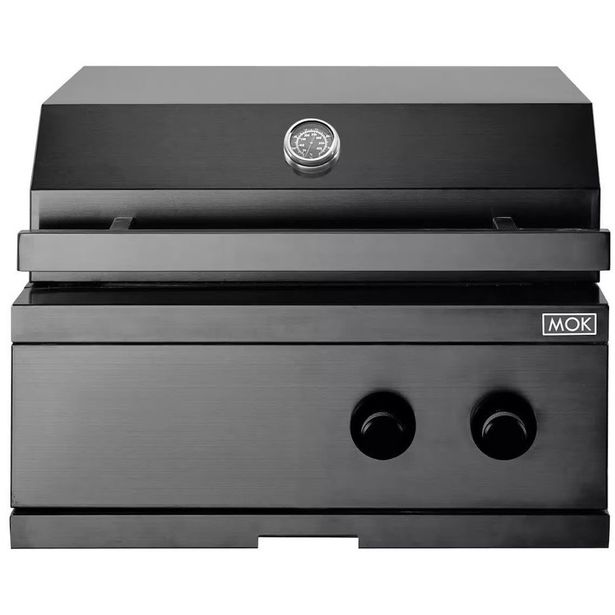 Kesäkeittiön kaasugrillimoduuli Myoutdoorkitchen Nordic Line Black, 2 poltinta, musta