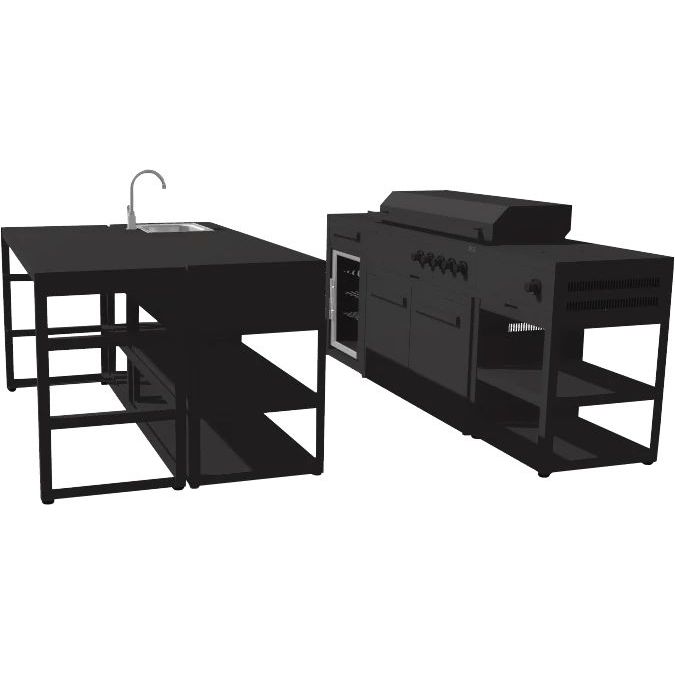 Kesäkeittiö Myoutdoorkitchen Nordic Line Aarhus, musta