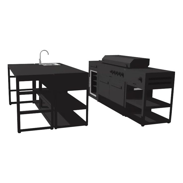 Kesäkeittiö Myoutdoorkitchen Nordic Line Aarhus, musta
