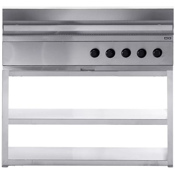 Kesäkeittiön kaasugrillimoduuli Myoutdoorkitchen Nordic Line, 5 poltinta, 120cm, ruostumaton teräs
