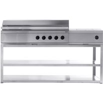 Kesäkeittiön kaasugrillimoduuli Myoutdoorkitchen Nordic Line,  5 poltinta ja sivukeitin, 180cm, ruostumaton teräs