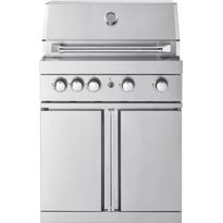 Vapaasti seisova kaasugrilli Myoutdoorkitchen Classic Line Stainless, 4 poltinta ja infrapunalämpö, rst